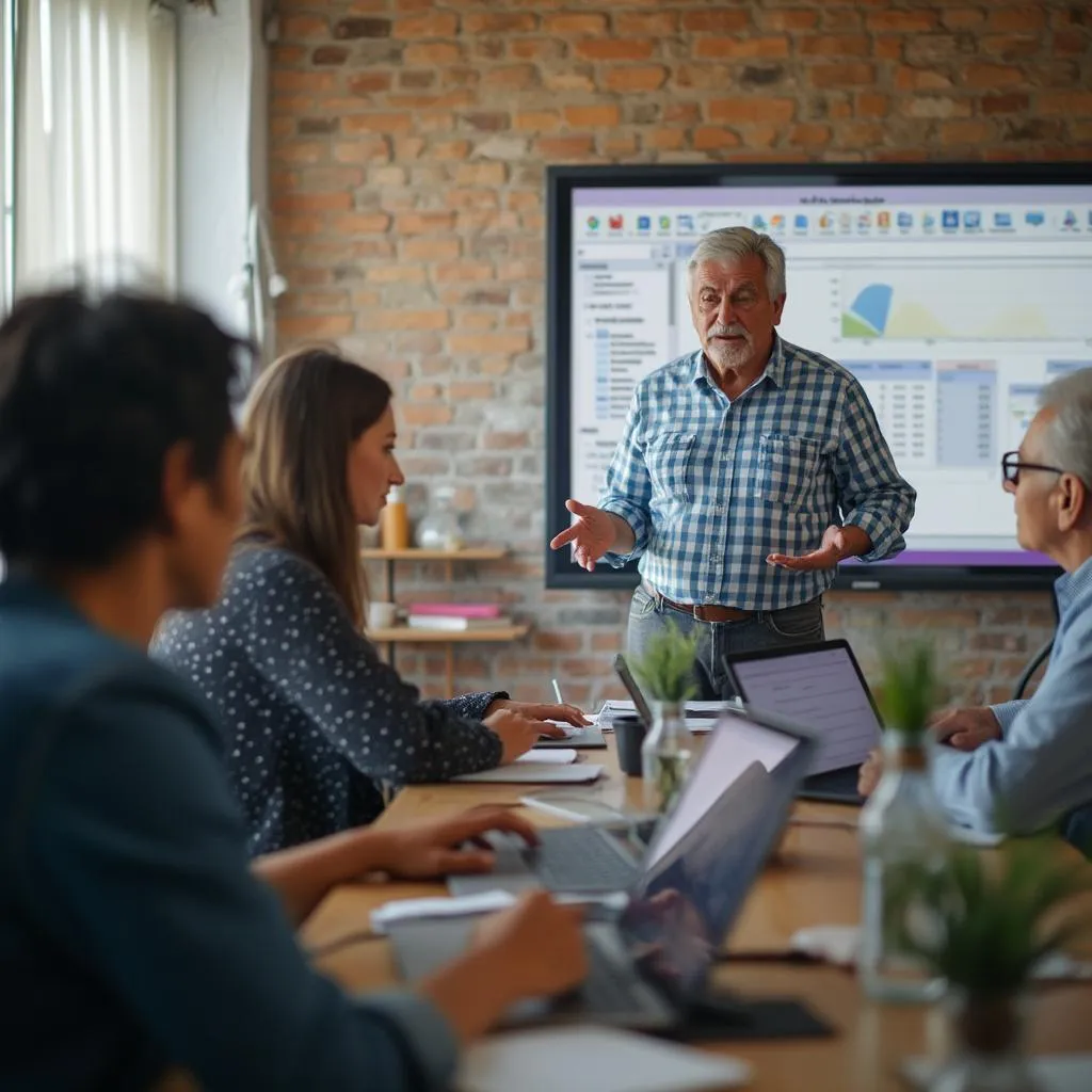 Clase presencial de Excel para adultos