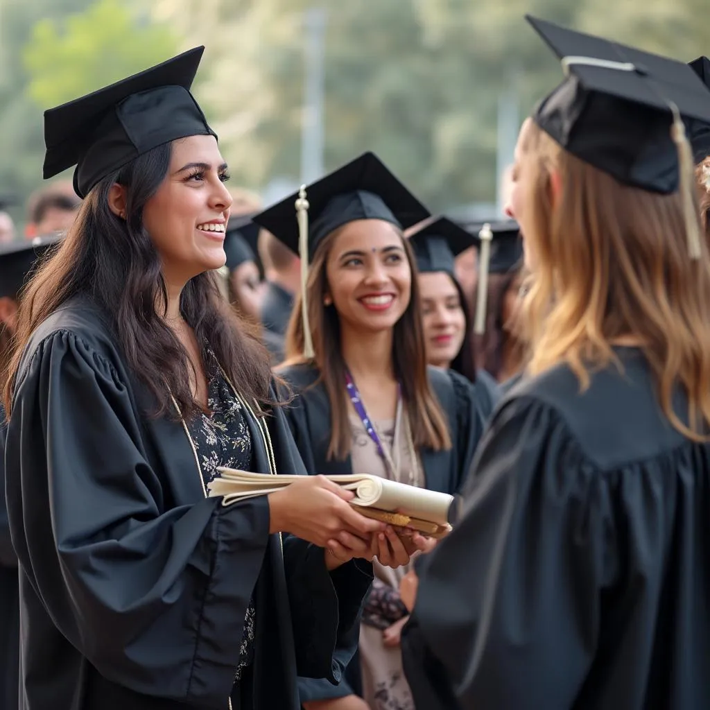 Ceremonia de graduación de estudiantes de marketing digital